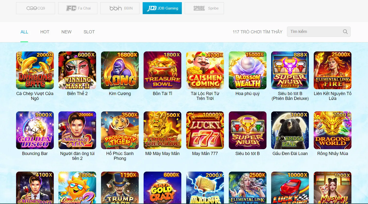 sảnh slot game Spribe