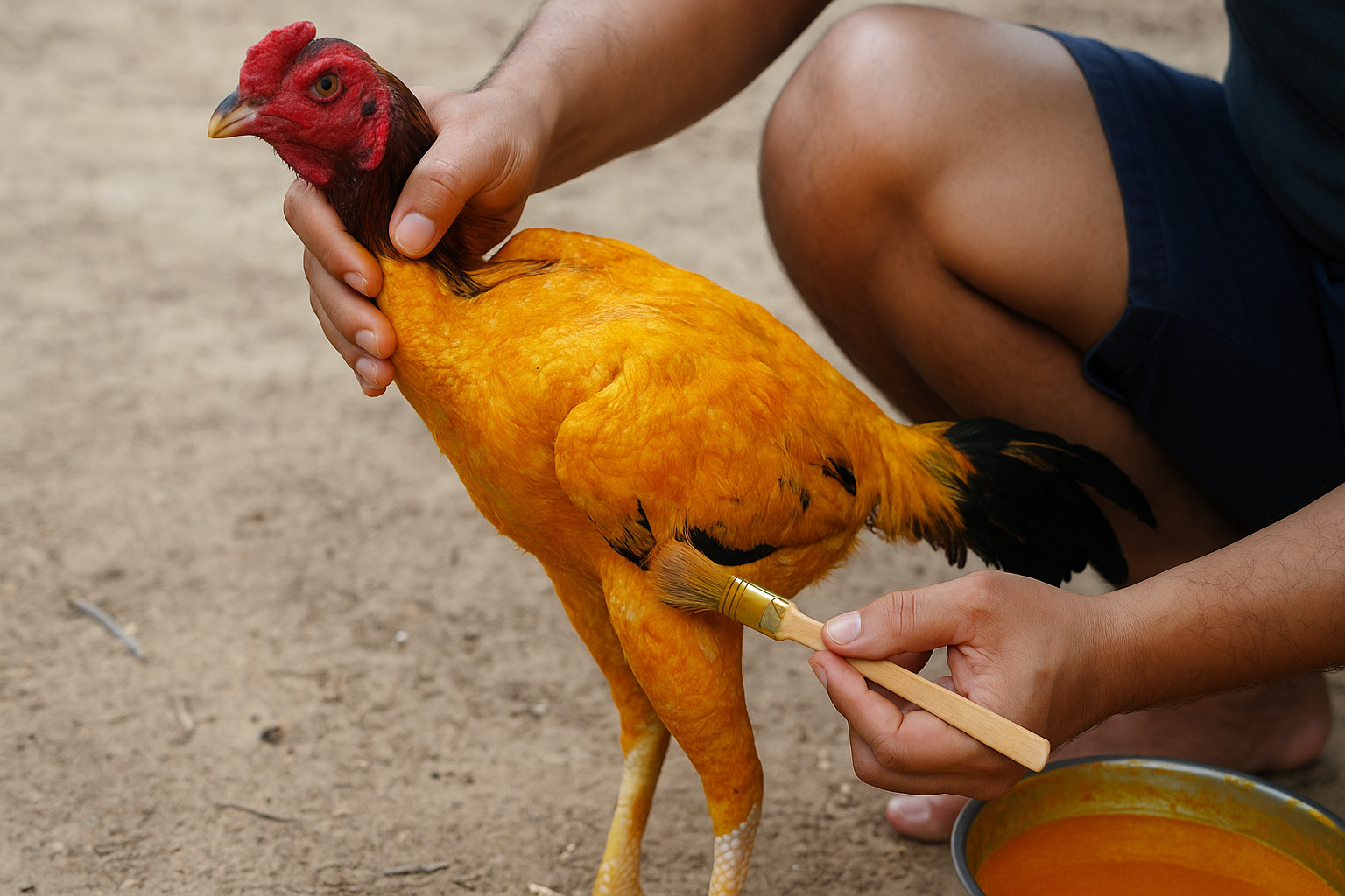 Vào nghệ cho gà đòn là bước hỗ trợ hồi phục