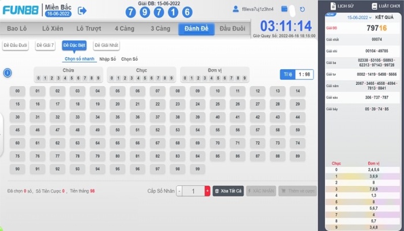 Cách ghi lô đề trực tuyến tại nhà cái Jun88